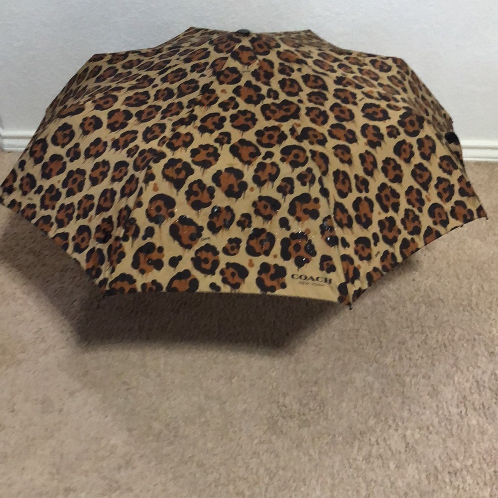 Coach Retractable Umbrella Parapluie Pliant - Picture 4 of 10